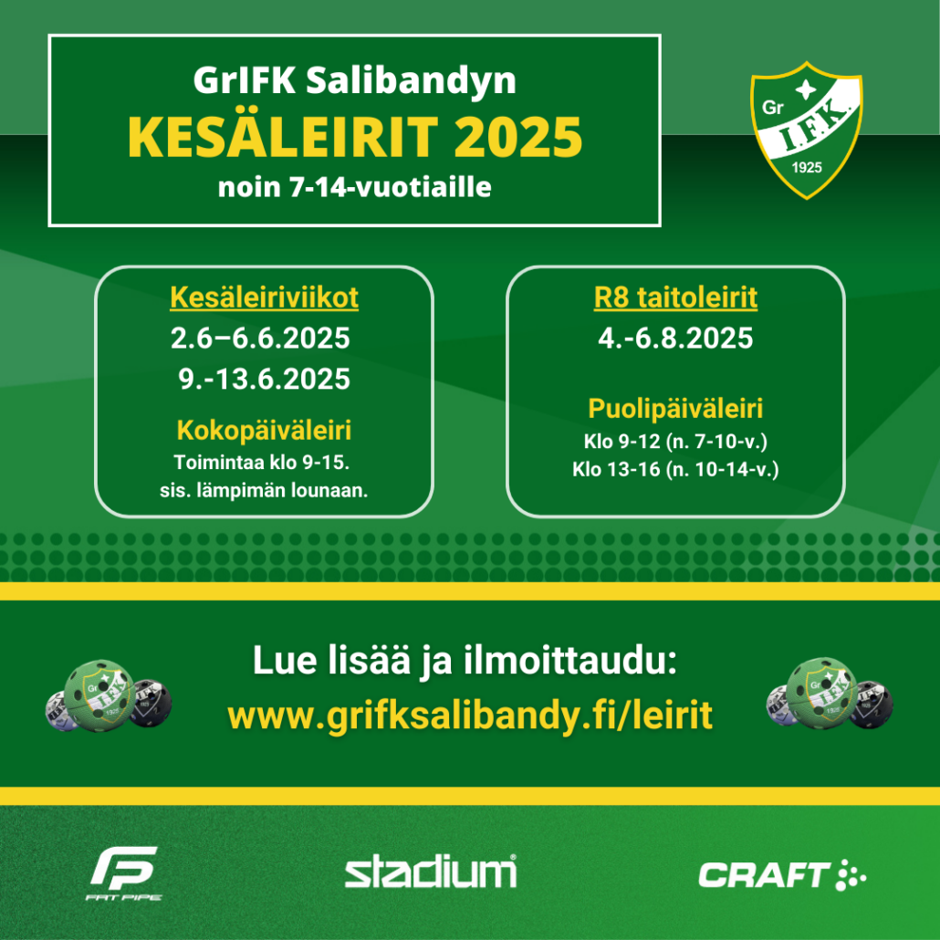 Sommarläger 2025 kom med, anmälan är öppen! GrIFK salibandy